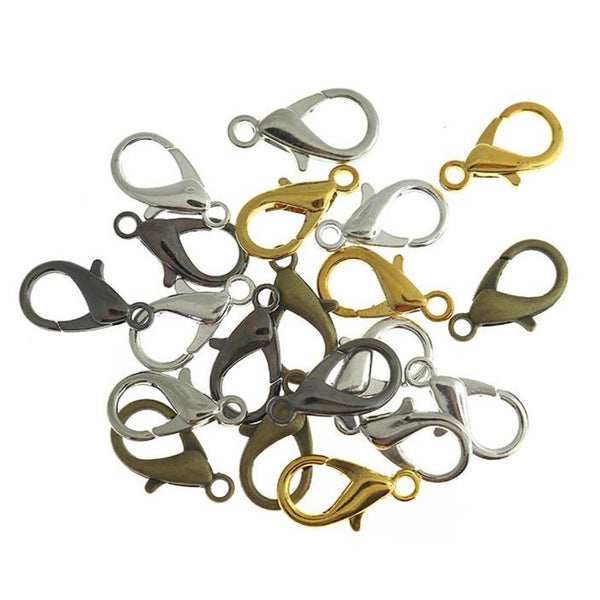 Assorted Tone Lobster Clasps 21mm x 12mm - 20 Clasps - FF304