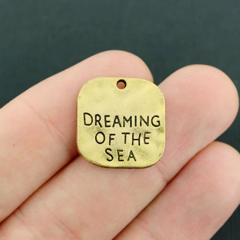 6 Dreaming of the Sea Antique Gold Tone Charms - GC523