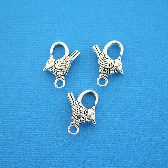Silver Tone Lobster Clasps 23mm x 17mm - 4 Clasps - FF240