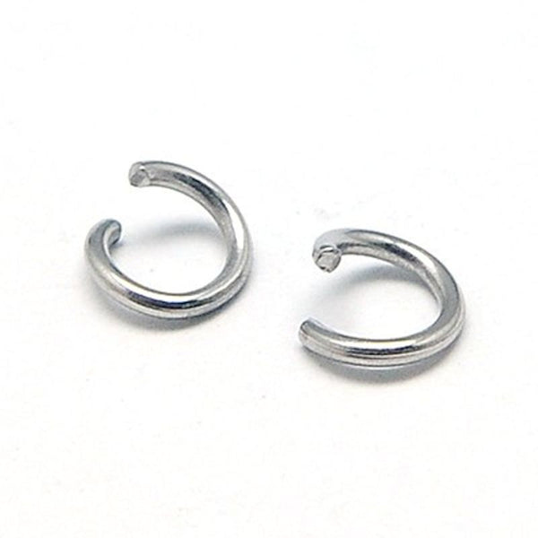 Stainless Steel Jump Rings 6mm x 1mm - Open 18 Gauge - 75 Rings - SS016