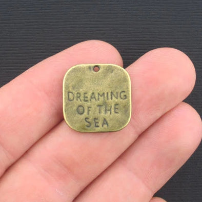 6 Dreaming Of The Sea Antique Bronze Tone Charms - BC938