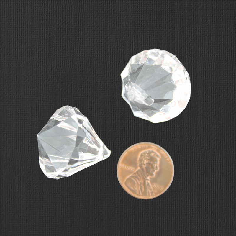 SALE 2 Diamond Acrylic Charms 3D - K190
