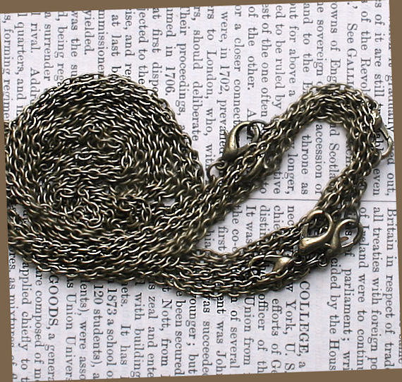 Colliers de chaîne de câble en bronze antique 18" - 3,7 mm - 5 colliers - N019