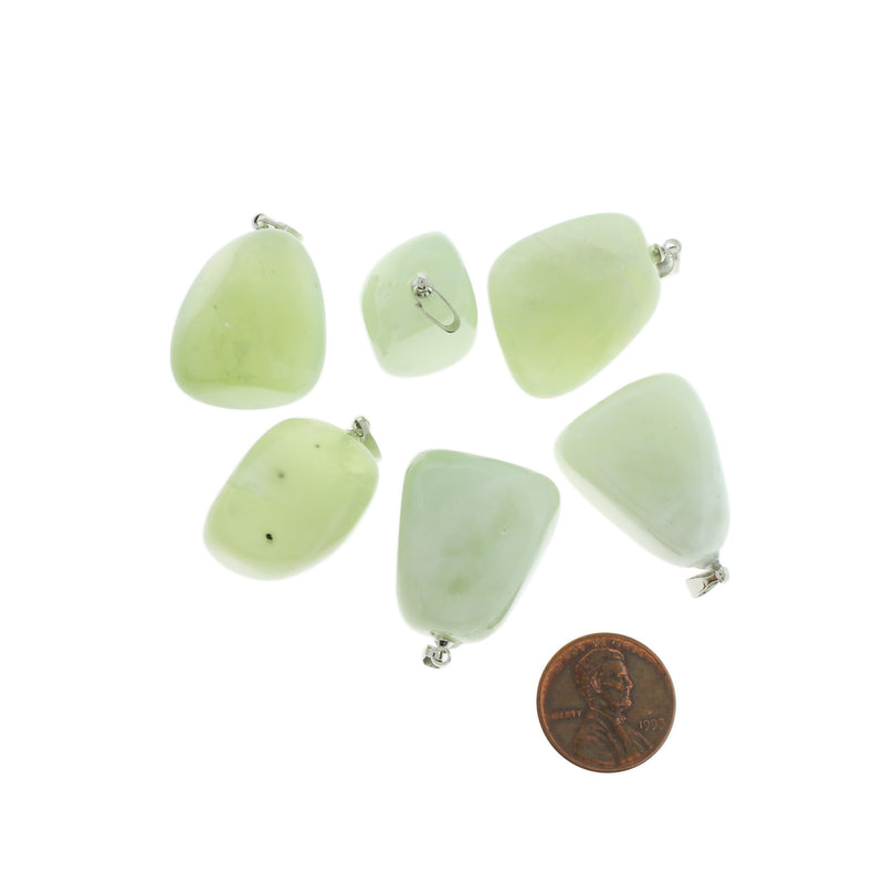 2 Natural Jade Gemstone Pendants 3D - GEM140