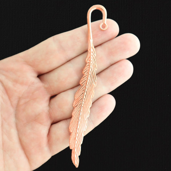 Feather Bookmark Rose Gold Tone 2 Sided - GC181