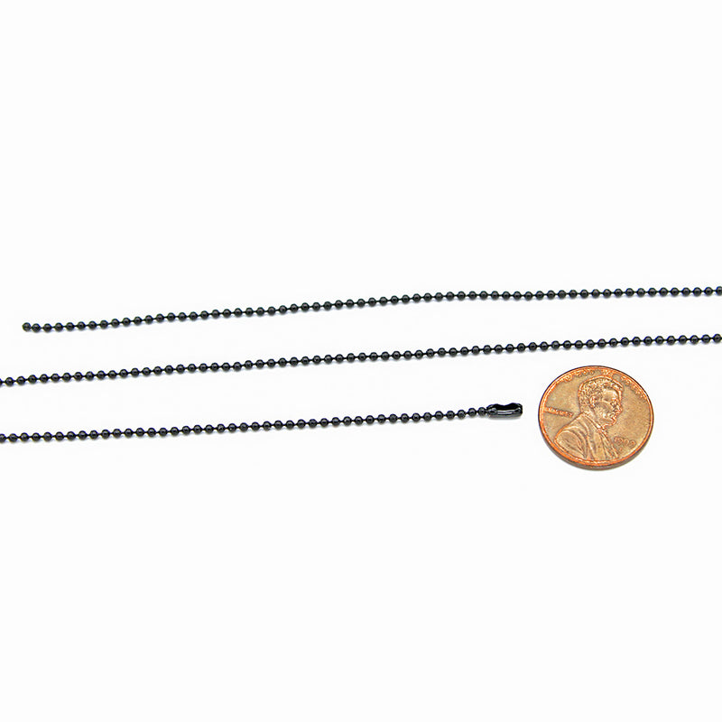 Colliers de chaîne de boule de ton bronze 27" - 1mm - 10 colliers - N735