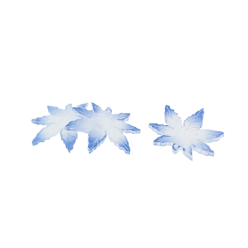 4 Marijuana Weed Leaf Transparent Acrylic Charms - Choose Your Color!