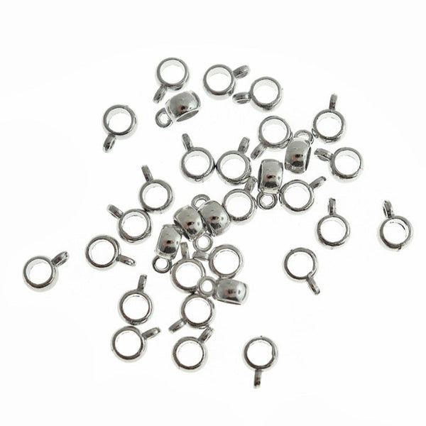 Bail Beads 9mm x 6mm - Ton argent antique - 20 Perles - FD832