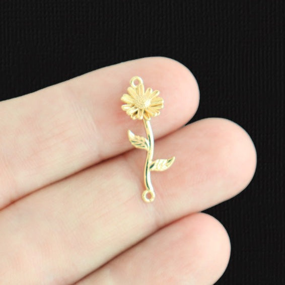Fleur de Naissance d'Avril Charme en Cuivre Doré 3D - GC824
