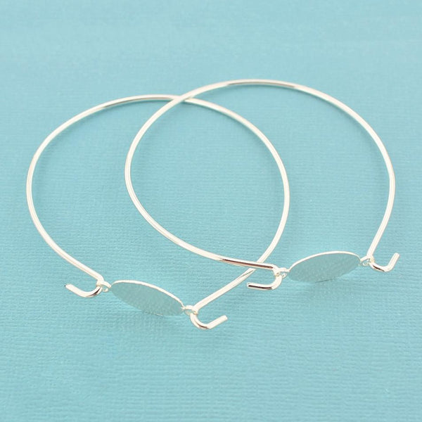 Silver Tone Hook Bangle - 60mm - 1 Bangle - N553