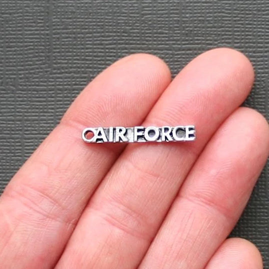 5 Air Force Antique Silver Tone Charms - SC2265