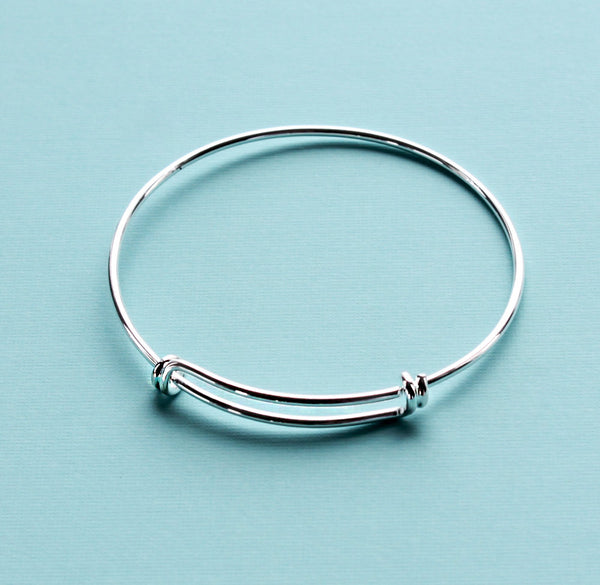 Bracelet ajustable argenté - 65 mm - 1 bracelet - N124