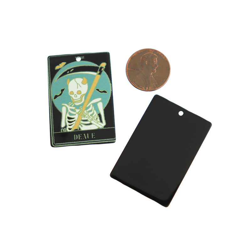 2 The Devil Tarot Card Acrylic Charms - K692