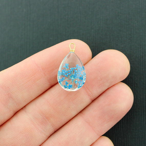 2 breloques en verre à pendentif Wish - Z857