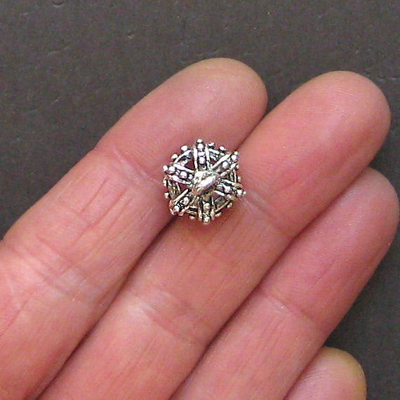 2 Crown Antique Silver Tone Charms 3D - SC1353