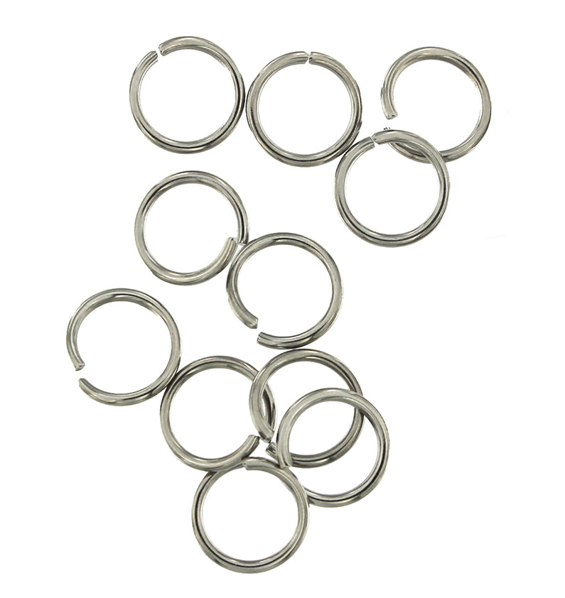 Stainless Steel Jump Rings 10mm - Open 18 Gauge - 200 Rings - J125