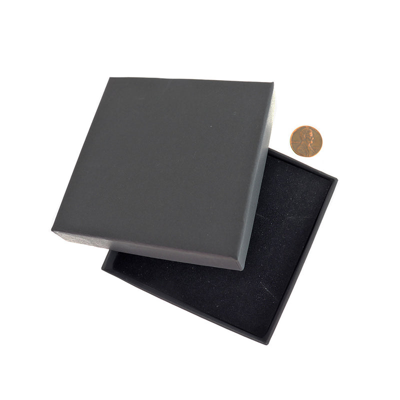 Boîte à Bijoux Noire - 9cm x 9cm - 1 Pièce - TL242