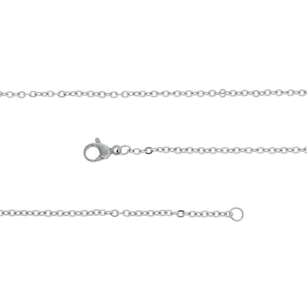 Stainless Steel Cable Chain Necklace 24" - 2mm - 1 Necklace - N803