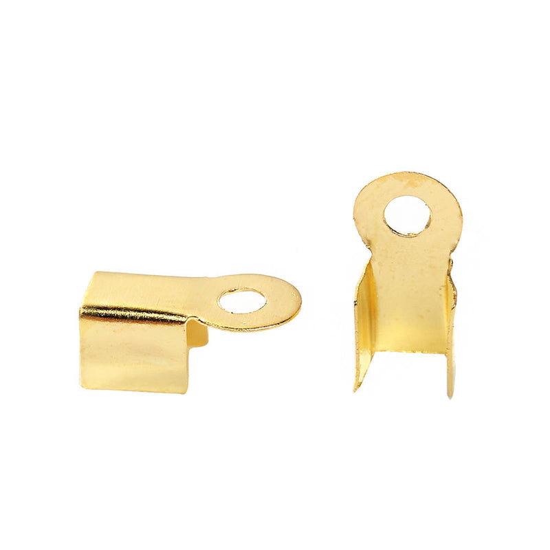 Gold Tone Cord Ends - 8mm x 4mm - 500 Pieces - FD505