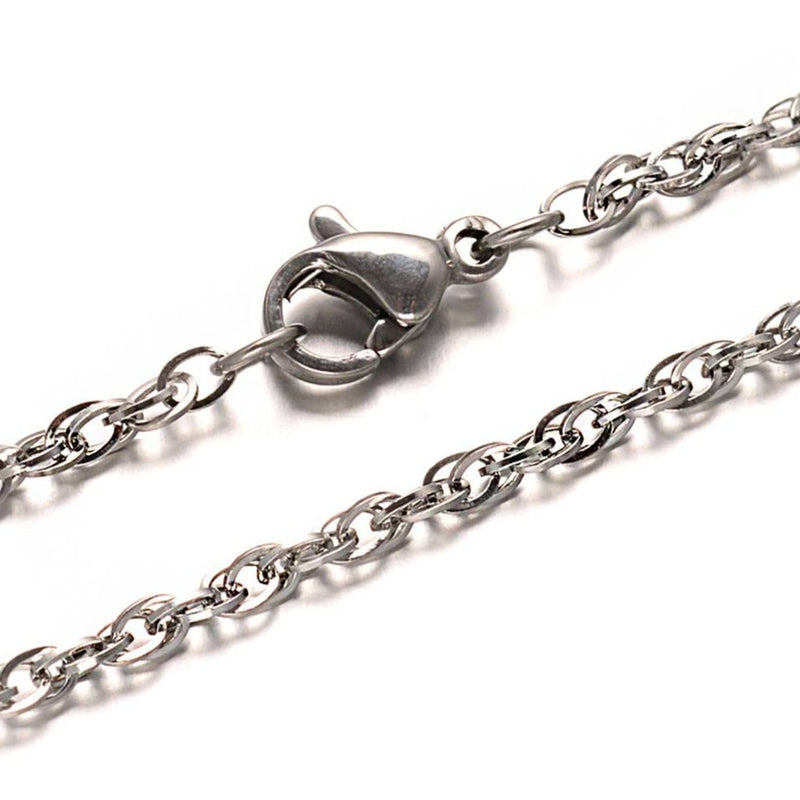 Stainless Steel Cable Chain Necklace 29" - 3mm - 10 Necklaces - N352