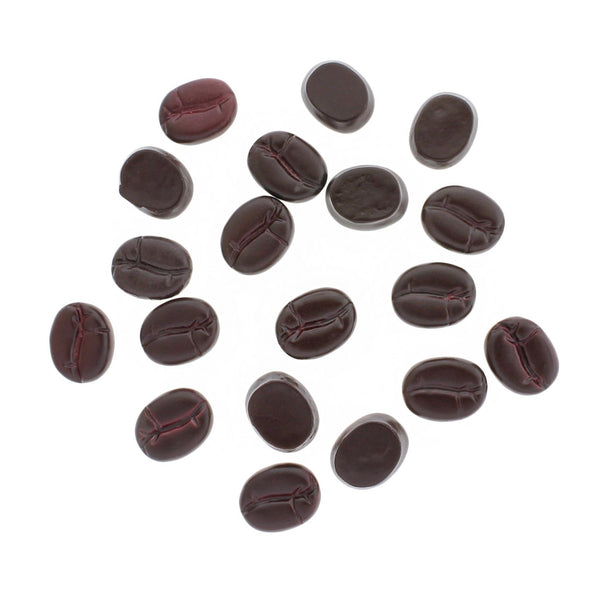 6 Coffee Bean Resin Charms 3D - K320