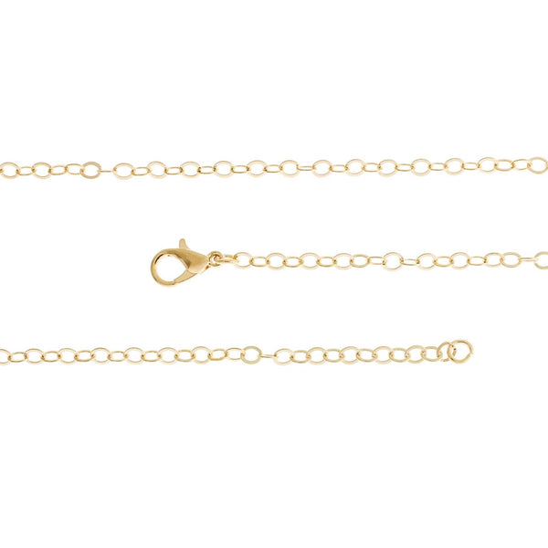 Collier chaîne câble doré 32" - 3mm - 1 Collier - N291