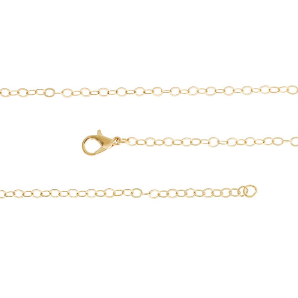 Gold Tone Cable Chain Necklace 32" - 3mm - 1 Necklace - N291
