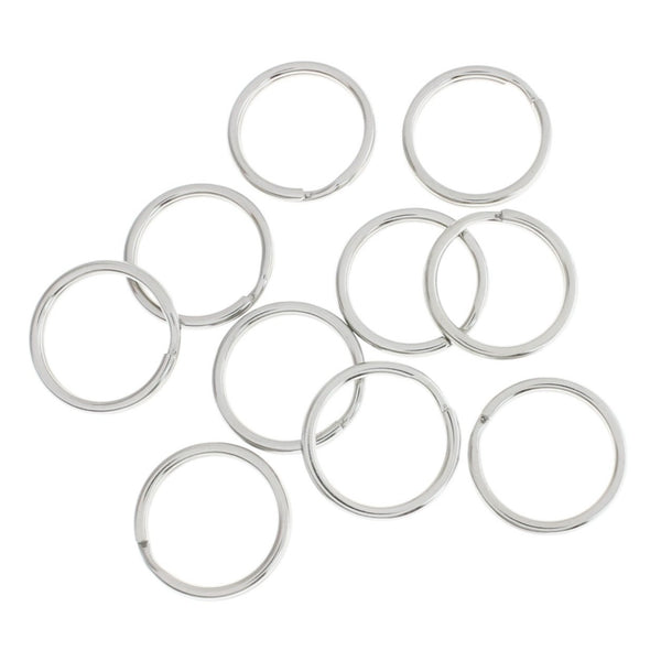 Anneaux fendus en acier inoxydable 20 mm x 1,6 mm - calibre 14 ouvert - 10 anneaux - Z689