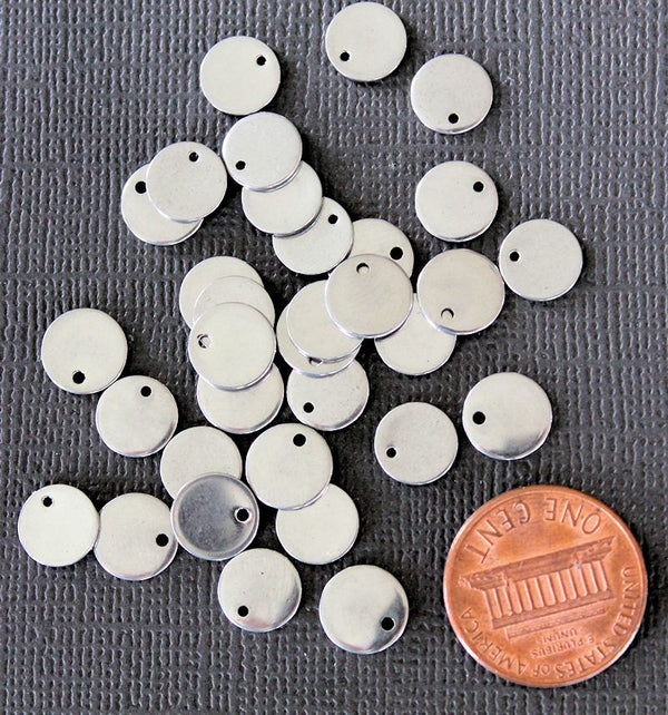 Circle Stamping Blanks - Stainless Steel - 10mm - 25 Tags - MT099