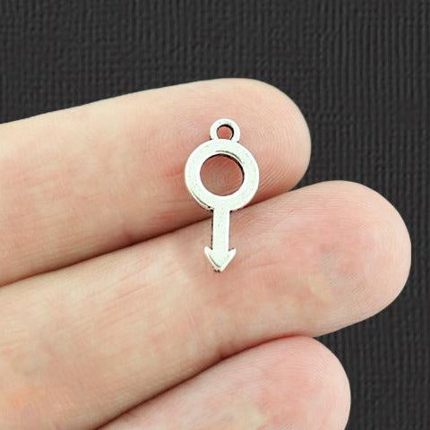 15 breloques de ton argent antique symbole masculin - SC5229