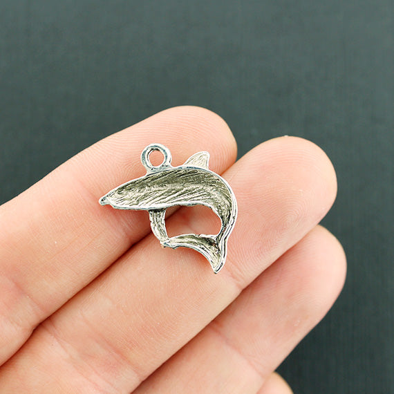 4 Shark Antique Silver Tone Charms - SC500