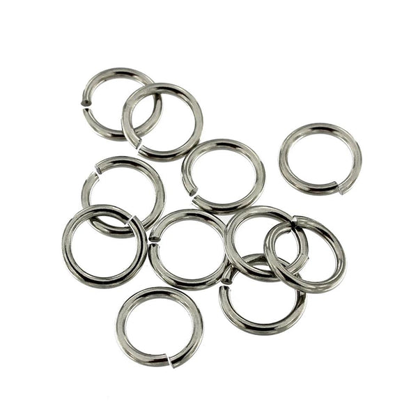Anneaux en Acier Inoxydable 12mm - Calibre 14 Ouvert - 100 Anneaux - J167