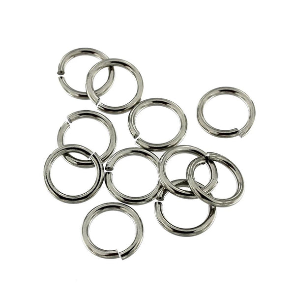 Stainless Steel Jump Rings 12mm - Open 14 Gauge - 100 Rings - J167