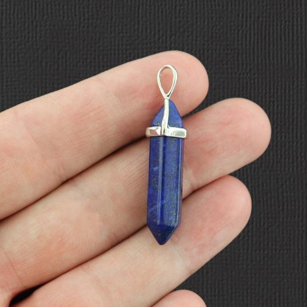 Pendentif en cristal de pierre gemme naturelle Lapis Lazuli 3D - GEM059