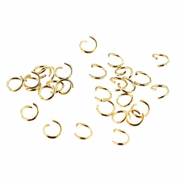 Gold Stainless Steel Jump Rings 3mm - Open 26 Gauge - 300 Rings - J156