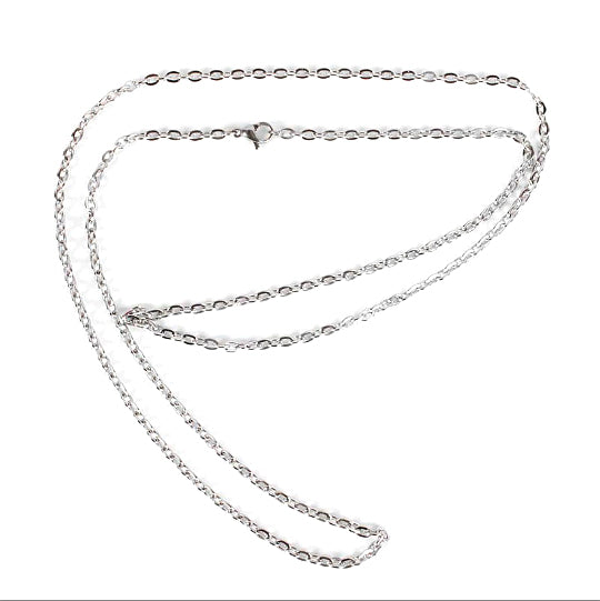 Collier Chaîne Câble Acier Inoxydable 20" - 2mm - 1 Collier - N105
