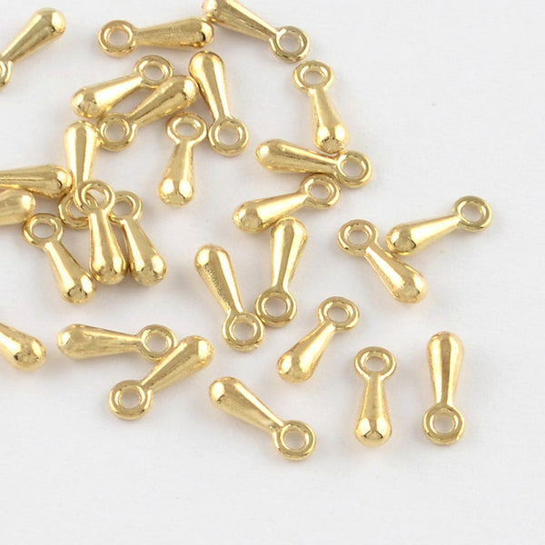 Gold Tone Chain Drops - 7mm x 2.5mm - 50 Pieces - FD313