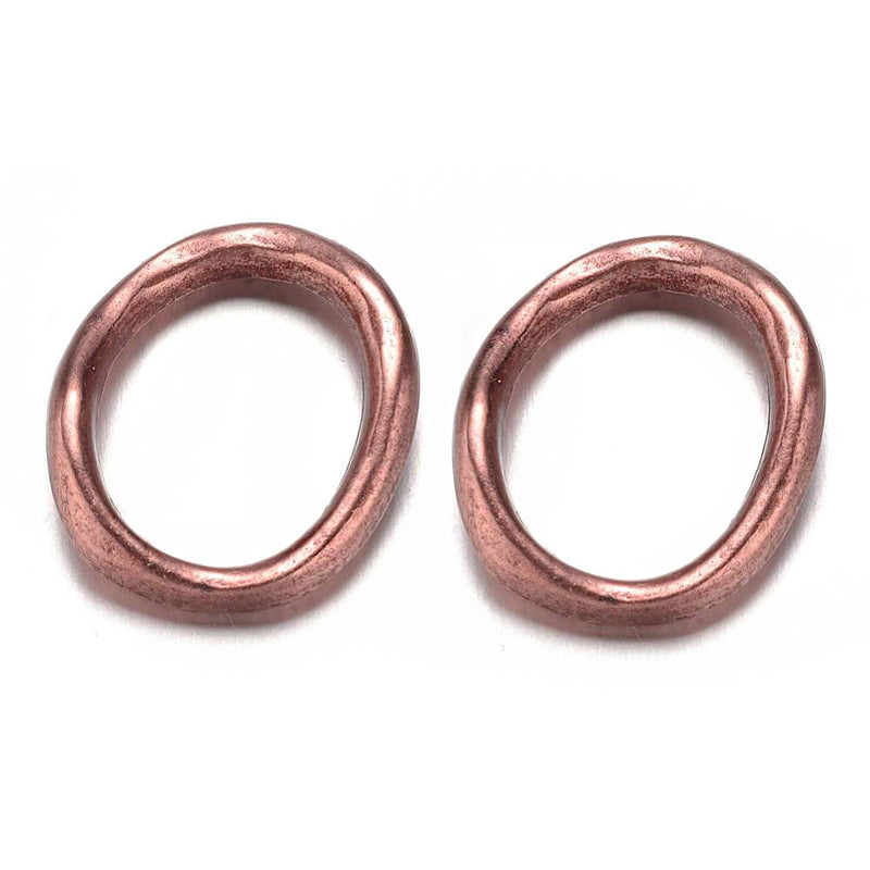 Assorted Tone Linking Rings 17mm x 21mm - Closed 9 Gauge - 8 Rings - MT562