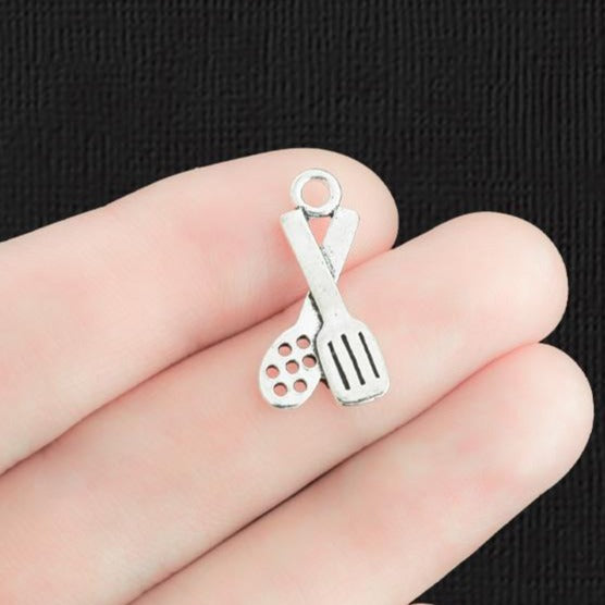 4 Utensils Antique Silver Charms - SC1029