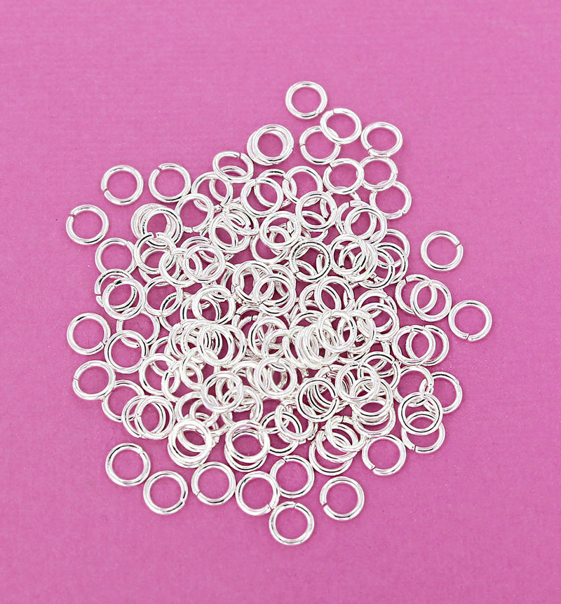 Silver Tone Jump Rings 6mm x 1mm - Open 18 Gauge - 250 Rings - J092