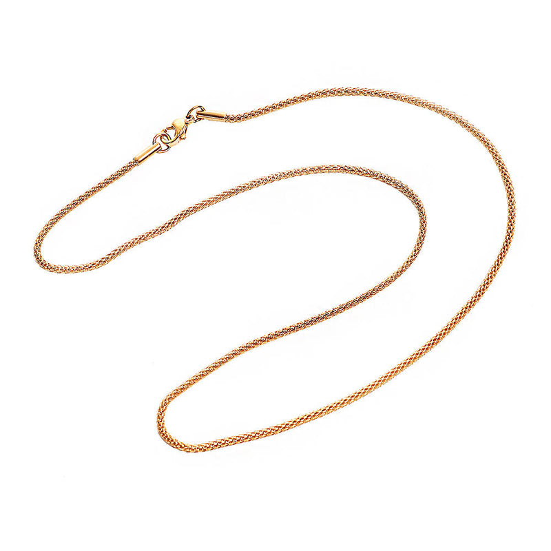 Gold Tone Stainless Steel Snake Chain Necklace 18" - 2mm - 1 Necklace - N385