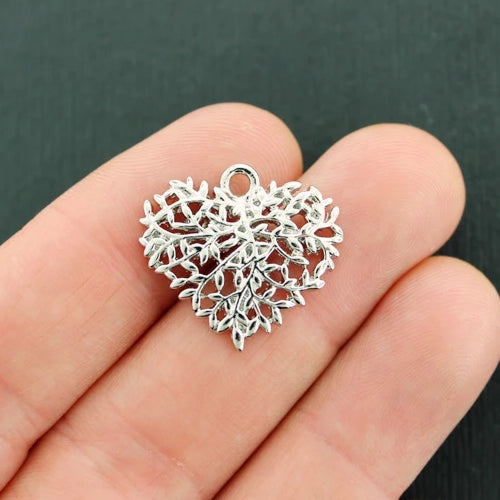 4 charmes de ton argent antique coeur - SC208