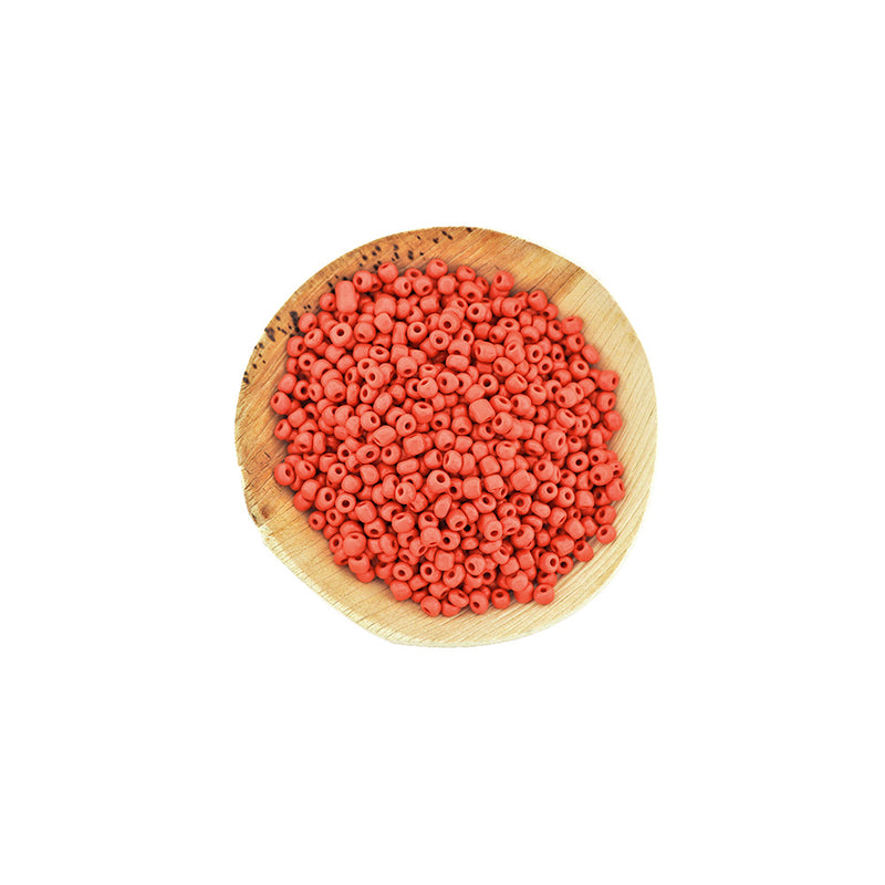 Perles de verre rocaille 8/0 3mm - Rouge blush - 50g 1000 Perles - BD2247
