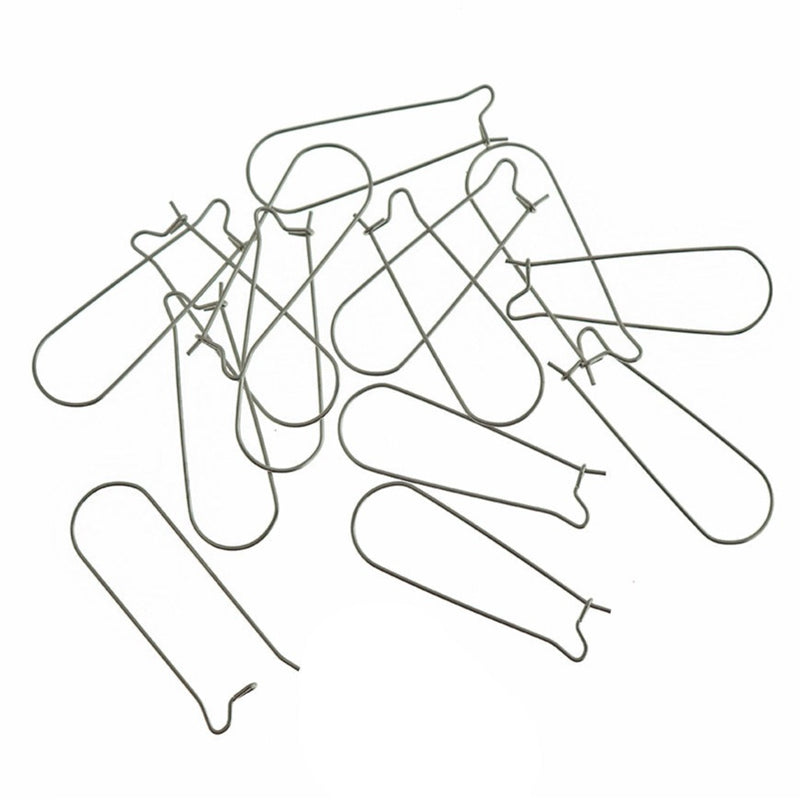 Stainless Steel Earrings - Kidney Style Hooks - 39mm x 13mm - 4 Pieces 2 Pairs - FD320