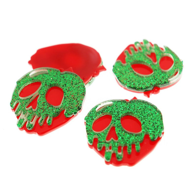 2 Skull Acrylic Charms - K641