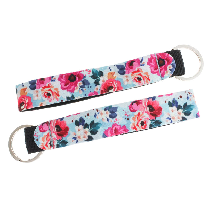 Porte-clés lanière florale - 30mm - 1 pièce - FD344