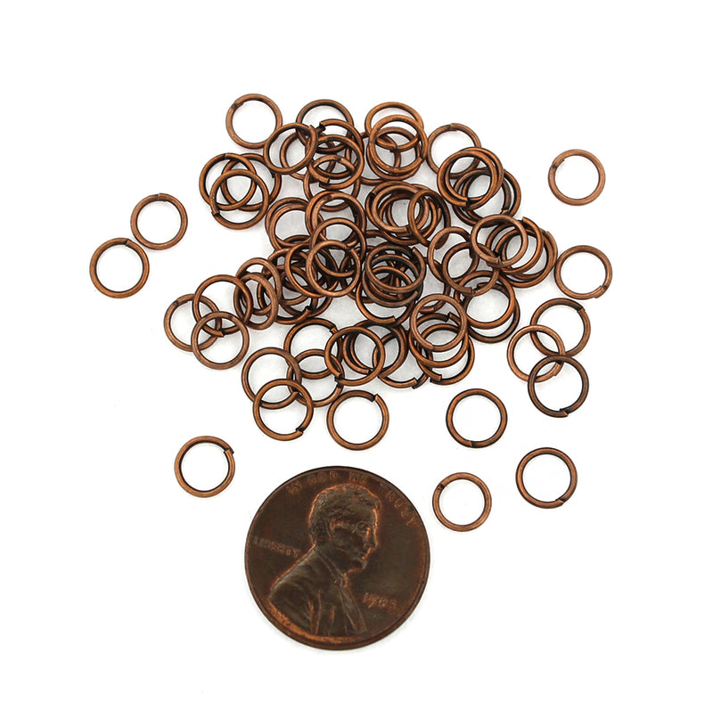 Copper Tone Jump Rings 6mm x 0.8mm - Open 20 Gauge - 1000 Rings - J100