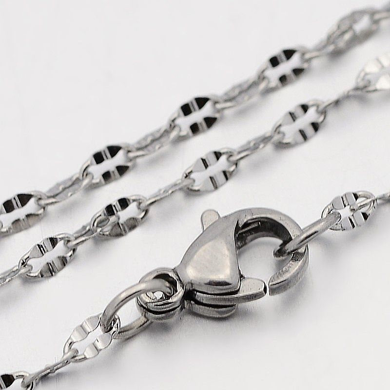 Stainless Steel Cable Chain Necklace 18" - 3mm - 1 Necklace - N119