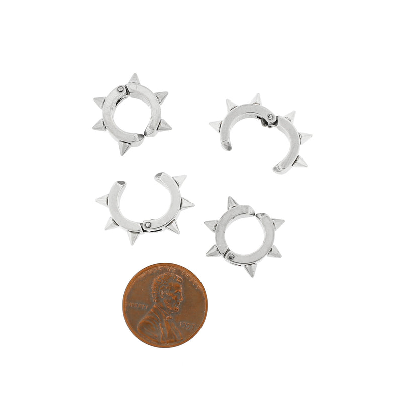 Manchette de boucle d'oreille en acier inoxydable - pointes géométriques - 19 mm x 13 mm - 1 pièce - ER612