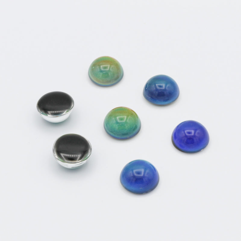 Color Changing Glass Dome Cabochon Seals 12mm - 4 Pieces - CBD027